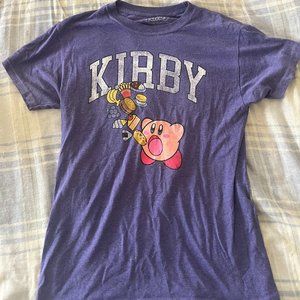 Men's Kirby Shirt Size Small Nintendo Purple Graphic Short Sleeve Tee